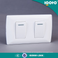 Igoto América Estilo Elétrico 2 Gang 1 Way Switch 2 Gang 2 Way Wall Switch